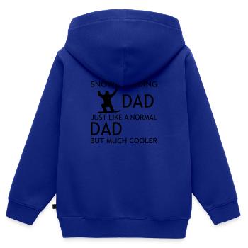 Snowboard Snowboarder - Sweat Premium à capuche zippé enfant bio - bleu roi - Dos - AI Model Kid Male (0cm)