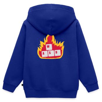 Nerd Computer WASD Tastatur - Kinder Premium Organic Zip Hoodie - Royalblau - Hinten - AI Model Kid Male (0cm)