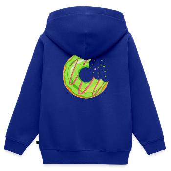 Donut Crunch Eat Metzgergebäck 12036234 Q - Kinder Premium Organic Zip Hoodie - Royalblau - Hinten - AI Model Kid Male (0cm)