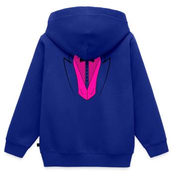 anzug 02 - Kinder Premium Organic Zip Hoodie - Royalblau - Hinten - AI Model Kid Male (0cm)