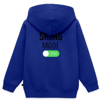 Mode ski activé - Ski - Ski - Itinéraire - Sweat Premium à capuche zippé enfant bio - bleu roi - Dos - AI Model Kid Male (0cm)