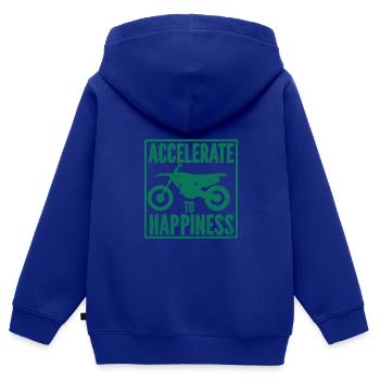 Motorrad Motocross Bike Racing Motorsport - Kinder Premium Organic Zip Hoodie - Royalblau - Hinten - AI Model Kid Male (0cm)