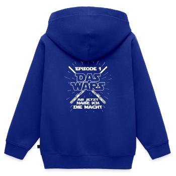 Episode 1 Das Wars - Baby Schwangerschaft Geschenk - Kinder Premium Organic Zip Hoodie - Royalblau - Hinten - AI Model Kid Male (0cm)