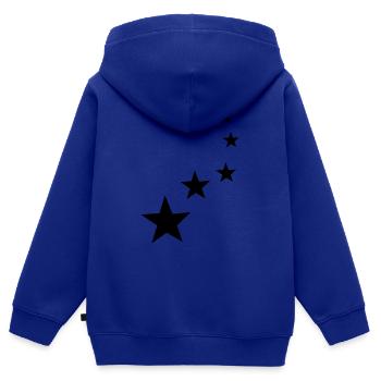 stars - Sweat Premium à capuche zippé enfant bio - bleu roi - Dos - AI Model Kid Male (0cm)
