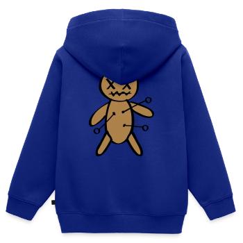 Voodoo Puppe Halloween - Kinder Premium Organic Zip Hoodie - Royalblau - Hinten - AI Model Kid Male (0cm)