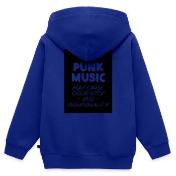 Punk Music May Cause Creativity and Individuality - Kids Premium Organic Zip-up Hoodie - royal blue - Back - AI Model Kid Male (0cm)