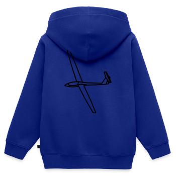 Segelflugzeug LS4 Geschenk - Kinder Premium Organic Zip Hoodie - Royalblau - Hinten - AI Model Kid Male (0cm)