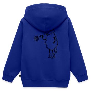 Cooles Schaf - Kinder Premium Organic Zip Hoodie - Royalblau - Hinten - AI Model Kid Male (0cm)