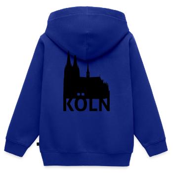 Kölner Dom - Kinder Premium Organic Zip Hoodie - Royalblau - Hinten - AI Model Kid Male (0cm)