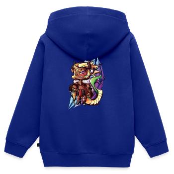 Monster Girl Serie - Chimäre - Kinder Premium Organic Zip Hoodie - Royalblau - Hinten - AI Model Kid Male (0cm)