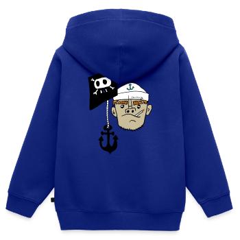 Matrose Hamburg - Kinder Premium Organic Zip Hoodie - Royalblau - Hinten - AI Model Kid Male (0cm)