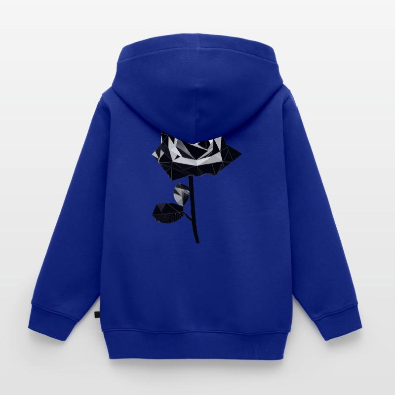 Polygon black rose Kids Premium Organic Zip-up Hoodie