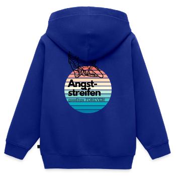 Fear stripes - Kids Premium Organic Zip-up Hoodie - royal blue - Back - AI Model Kid Male (0cm)