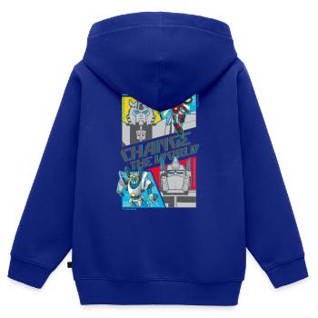 Transformers Earth Spark Terraner Spruch - Kinder Premium Organic Zip Hoodie - Royalblau - Hinten - AI Model Kid Male (0cm)
