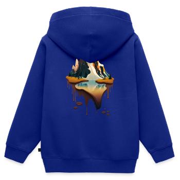 SURREAL - Kids Premium Organic Zip-up Hoodie - royal blue - Back - AI Model Kid Male (0cm)