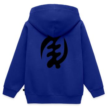 Suprématie de Dieu - Sweat Premium à capuche zippé enfant bio - bleu roi - Dos - AI Model Kid Male (0cm)