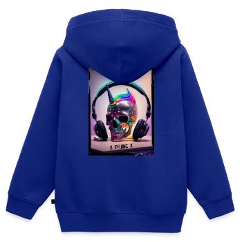 pride - Kinder Premium Organic Zip Hoodie - Royalblau - Hinten - AI Model Kid Male (0cm)