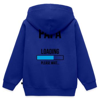 Futur Papa - à personnaliser - Sweat Premium à capuche zippé enfant bio - bleu roi - Dos - AI Model Kid Male (0cm)