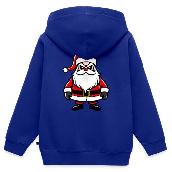 Weihnachtsmann, santa claus figure Święty Mikołaj - Sweat Premium à capuche zippé enfant bio - bleu roi - Dos - AI Model Kid Male (0cm)