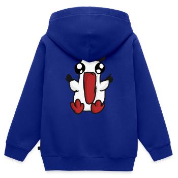 Monsieur Baguette - Kinder Premium Organic Zip Hoodie - Royalblau - Hinten - AI Model Kid Male (0cm)