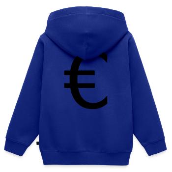 Euro - Kinder Premium Organic Zip Hoodie - Royalblau - Hinten - AI Model Kid Male (0cm)