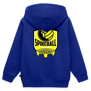 Farben änderbar | Roundnet Spikeball Team Fun - Kinder Premium Organic Zip Hoodie - Royalblau - Hinten - AI Model Kid Male (0cm)