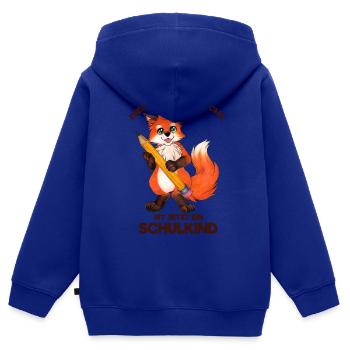 Dieser Schlaue Fuchs ist jetzt ein Schulkind - Kinder Premium Organic Zip Hoodie - Royalblau - Hinten - AI Model Kid Male (0cm)