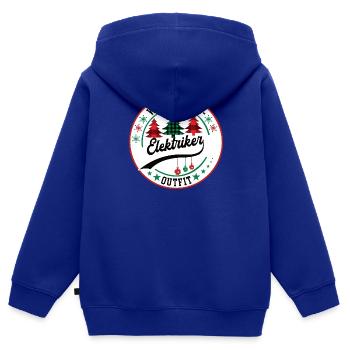 Elektriker Weihnachten Elektrik Meister Elektronik - Kinder Premium Organic Zip Hoodie - Royalblau - Hinten - AI Model Kid Male (0cm)