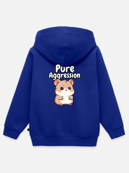 Reiner Aggressionshamster - Kinder Premium Organic Zip Hoodie - Royalblau