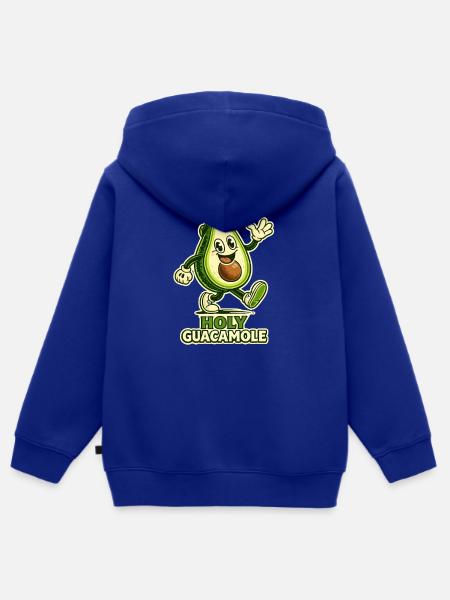 Heilige Guacamole Avocado Cartoon - Kinder Premium Organic Zip Hoodie - Royalblau