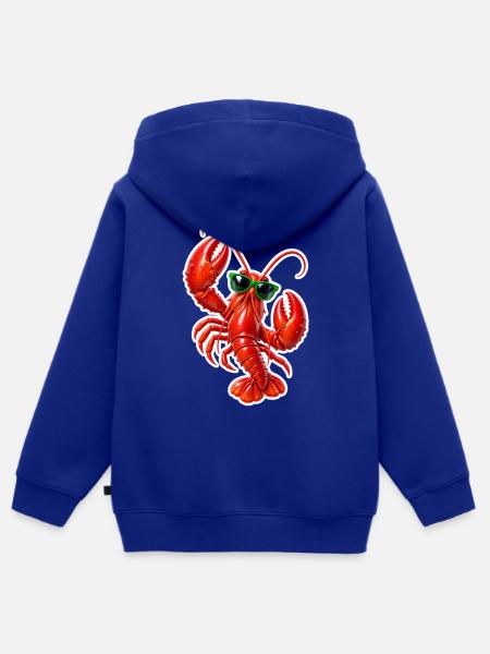 Hummer mit Sonnenbrille - Kinder Premium Organic Zip Hoodie - Royalblau