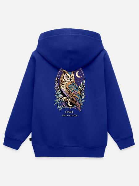 EULEN-TOTEM Intuition - Kinder Premium Organic Zip Hoodie - Royalblau