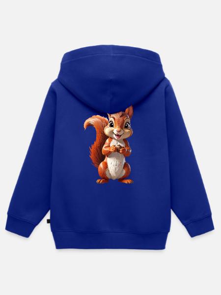 Eichhoernchen - Kinder Premium Organic Zip Hoodie - Royalblau