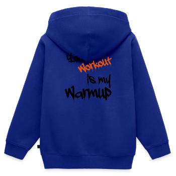 Your workout is my warmup - Kinder Premium Organic Zip Hoodie - Royalblau - Hinten - AI Model Kid Male (0cm)