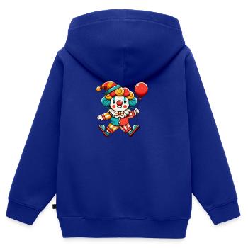 clown - Kinder Premium Organic Zip Hoodie - Royalblau - Hinten - AI Model Kid Male (0cm)