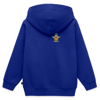 Kawaii süße Ananas mit Hanteln Workout Fitness - Kinder Premium Organic Zip Hoodie - Royalblau - Hinten - AI Model Kid Male (0cm)