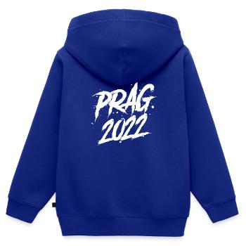 Prag 2022 - Kinder Premium Organic Zip Hoodie - Royalblau - Hinten - AI Model Kid Male (0cm)