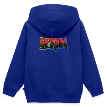 Stadt Berlin Graffiti - Kinder Premium Organic Zip Hoodie - Royalblau - Hinten - AI Model Kid Male (0cm)