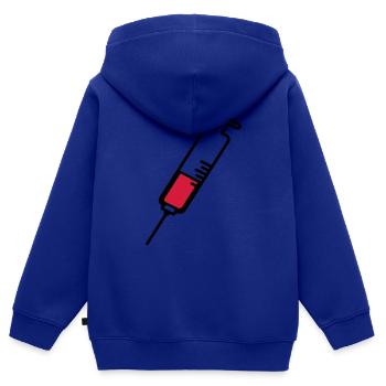 seringue2 - Kinder Premium Organic Zip Hoodie - Royalblau - Hinten - AI Model Kid Male (0cm)