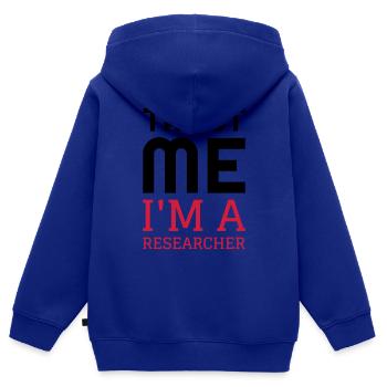 Forscher / Forschung / Arbeit / Job - Kinder Premium Organic Zip Hoodie - Royalblau - Hinten - AI Model Kid Male (0cm)