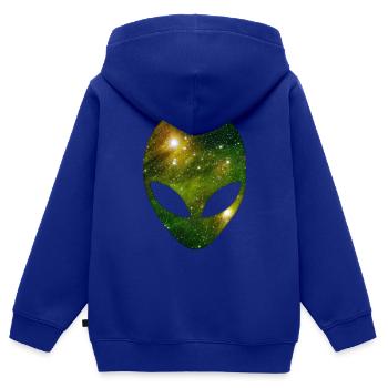 Kosmischer Außerirdischer - Kinder Premium Organic Zip Hoodie - Royalblau - Hinten - AI Model Kid Male (0cm)