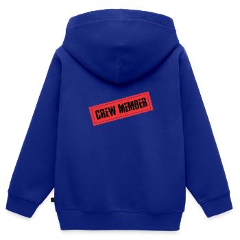 Crew Mitglied - Kinder Premium Organic Zip Hoodie - Royalblau - Hinten - AI Model Kid Male (0cm)