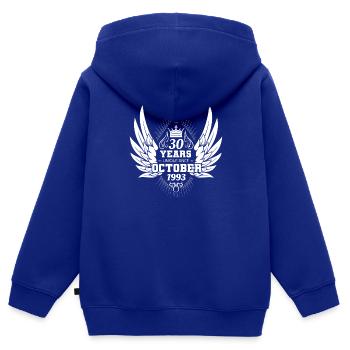 Koi-Karpfen bei Mitternacht: Nachtteich Magie - Kinder Premium Organic Zip Hoodie - Royalblau - Hinten - AI Model Kid Male (0cm)