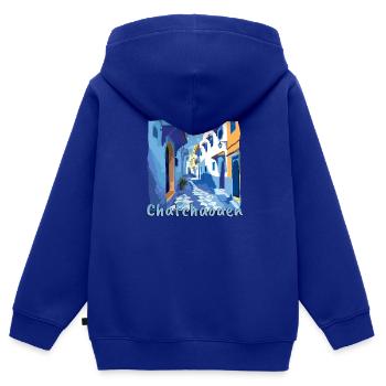 Chefchaouen Marokko Blaue Stadt Altstadt - Kinder Premium Organic Zip Hoodie - Royalblau - Hinten - AI Model Kid Male (0cm)