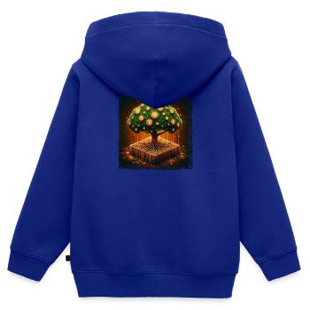 Bitcoin Digital Gold Store of Value - Kids Premium Organic Zip-up Hoodie - royal blue - Back - AI Model Kid Male (0cm)