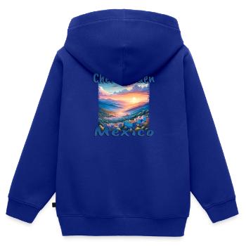 Chefchaouen Mexiko Sonnenuntergang Berge - Kinder Premium Organic Zip Hoodie - Royalblau - Hinten - AI Model Kid Male (0cm)