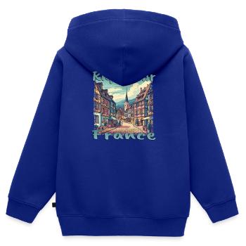 Riquewihr Altstadt Wanderung Frankreich Berge - Kinder Premium Organic Zip Hoodie - Royalblau - Hinten - AI Model Kid Male (0cm)