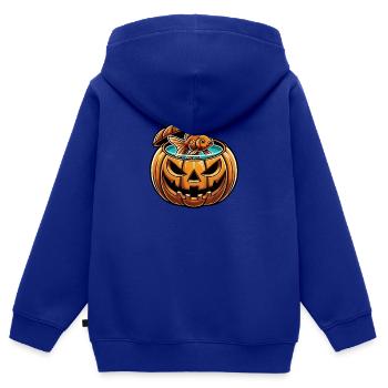 Halloween Poisson Poisson Rouge Aquarium De Poissons D’eau Douce - Sweat Premium à capuche zippé enfant bio - bleu roi - Dos - AI Model Kid Male (0cm)