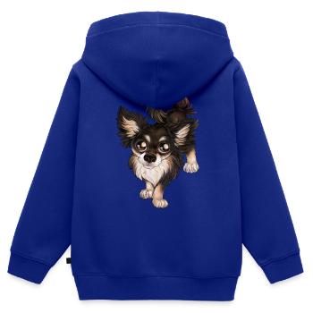 Niedlicher Chihuahua Geschenkidee Hundehalter - Kinder Premium Organic Zip Hoodie - Royalblau - Hinten - AI Model Kid Male (0cm)