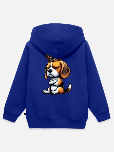 Beagle Beaglebesitzer Beaglehalter beaglehund - Premium børne zip-hættetrøje økologisk - kongeblå